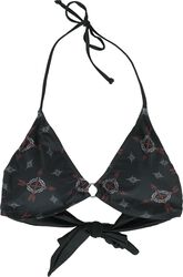 Bikini Top With Celtic Prints, Black Premium by EMP, Bikiny Top
