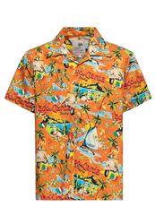 Lake Garda Tropical Hawaiian Style Shirt, King Kerosin, Košeľa s krátkym rukávom