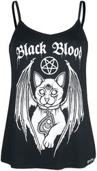 Top s démonickou mačkou, Black Blood by Gothicana, Top