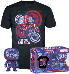 Marvel Patriotic Age - Captain America (Art Series) - Pop! & tričko, Captain America, Funko Pop!