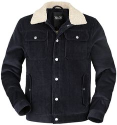 Corduroy Jacket With Teddy Fur, Black Premium by EMP, Prechodné bundy