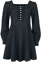 Krátke šaty s kvetovou bordúrou, Black Premium by EMP, Krátke šaty