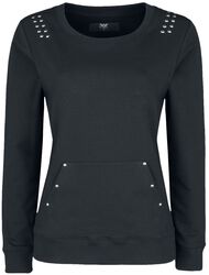 Tričko s lodičkovým výstrihom a nitmi, Black Premium by EMP, Bavlnené tričko