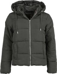 Prešívaná bunda s kapucňou a zapínaním na zips, QED London, Zimná bunda