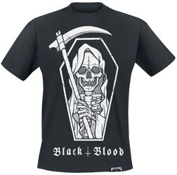 Tričko s potlačou so smrťkou, Black Blood by Gothicana, Tričko