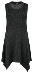 Dress With Runes Alloverprint, Black Premium by EMP, Stredne dlhé šaty