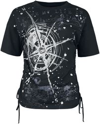 Tričko s lesklou, striebornou potlačou na prednej strane, Black Premium by EMP, Tričko