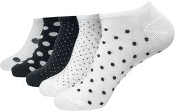 Balení 5 párů ponožek s puntíky No Show, Urban Classics, Ponožky