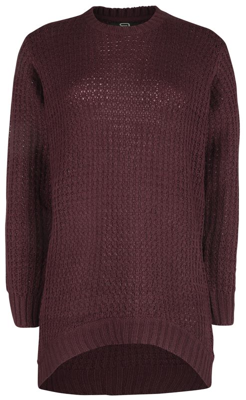 Tmavočervený pletený sveter
