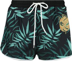 Swim Shorts With Palm Trees, RED by EMP, Bikinové nohavičky