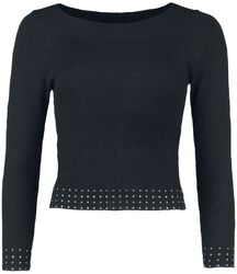Mikina s plochými nitmi, Black Premium by EMP, Pletený sveter