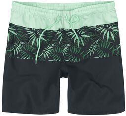 Swim Shorts With Palm Trees, RED by EMP, Plavecké šortky