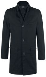 Kabát s jednoradovým zapínaním na gombíky, Black Premium by EMP, Krátky kabát