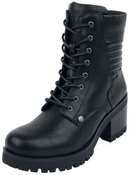 Čierne topánky an šnurovanie s podpätkami, Black Premium by EMP, Topánky