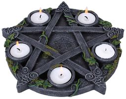 Stojan na čajovú sviečku Wiccan Pentagram, Nemesis Now, Svietnik na čajové sviečky