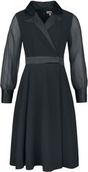 Čierne šaty Polly, Timeless London, Stredne dlhé šaty