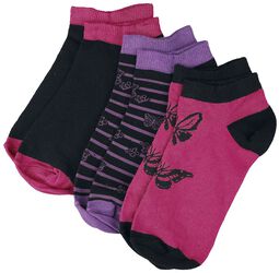 3-Pack Socks with Butterflies