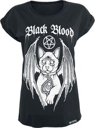 Tričko s démonickou mačkou, Black Blood by Gothicana, Tričko