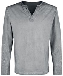 Sivé tričko s dlhými rukávmi, Black Premium by EMP, Tričko s dlhým rukávom