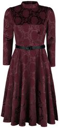Červené šaty Chevron, H&R London, Stredne dlhé šaty