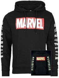 Logo - svieti v tme, Marvel, Mikina s kapucňou