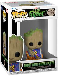 Vinylová figúrka č.1196 I am Groot - Groot with Cheese Puffs, Strážcovia galaxie, Funko Pop!
