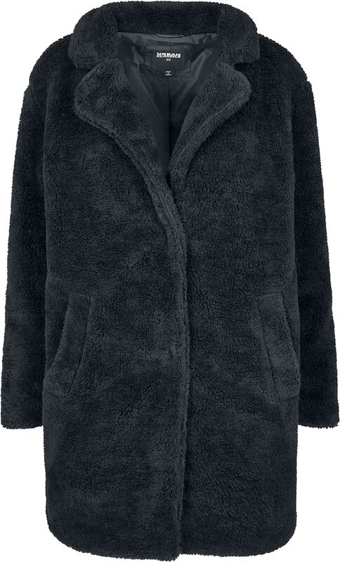 Dámsky oversized kabát s kožušinou