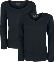 Balenie 2 ks tričiek s dlhými rukávmi, Black Premium by EMP, Tričko s dlhým rukávom