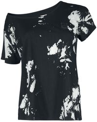 Tričko s batikovým efektom, Black Premium by EMP, Tričko