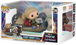 Vinylová figúrka č. 290 Love And Thunder - Goat Boat with Thor, Toothgnasher and Toothgrinder (Pop! Ride Super Deluxe), Thor, Funko Super Deluxe