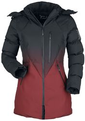 Zimná bunda s červeno-čiernym farebným stupňovaním, RED by EMP, Prechodné bundy