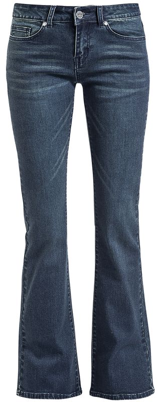 Tmavomodré džínsy s rozšírenými nohavicami Grace