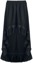 Gotická sukňa s asymetrickým lemom, Sinister Gothic, Stredne dlhá sukňa