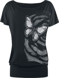 Tričko s potlačou s motýľom, Full Volume by EMP, Tričko