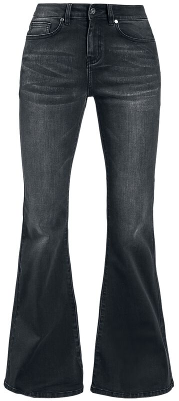 Čierne džínsy Jil s opraným efektom