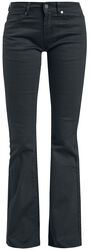 Čierne džínsy so zahnutými manžetami Grace, Black Premium by EMP, Rifle/džínsy
