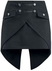 Čierna sukňa Dovetail, Gothicana by EMP, Krátka sukňa