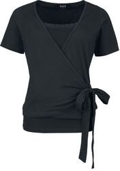Dvojvrstvé tričko s uzlom, Black Premium by EMP, Tričko