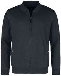 Tepláková bunda v univerzitnom štýle, Black Premium by EMP, Bavlnené tričko