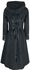 Čierny kabát Gothicana X Anne Stokes s veľkou kapucňou a šnurovaním