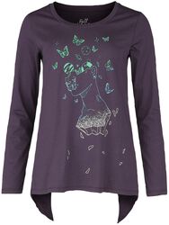 Tričko s dlhými rukávmi a potlačou s vesmírnymi motýľmi, Full Volume by EMP, Tričko s dlhým rukávom
