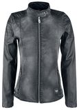 Mixed Biker Jacket, Black Premium by EMP, Prechodné bundy