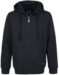 Melírovaná bunda s kapucňou, Black Premium by EMP, Mikina s kapucňou na zips